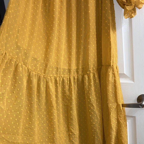 Mustard flowy summer dress - Picture 4 of 7